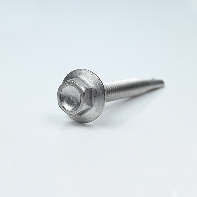 Tornillo de rosca autoperforante con cabeza de brida hexagonal SUS410 ST5.5-24*45,4#