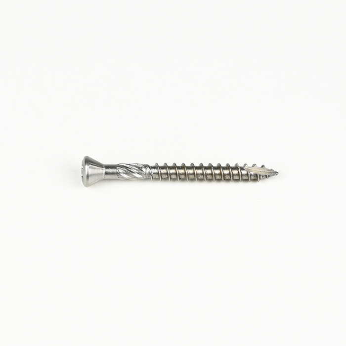 SUS304 Torx de cabeza ovalada con tornillo para aglomerado de 4 nervaduras T-17 5.0-2.2*50