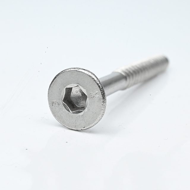 Conector hexagonal con cabeza de corneta SUS316 con tornillo para madera de 4 nervaduras 14#-10*75