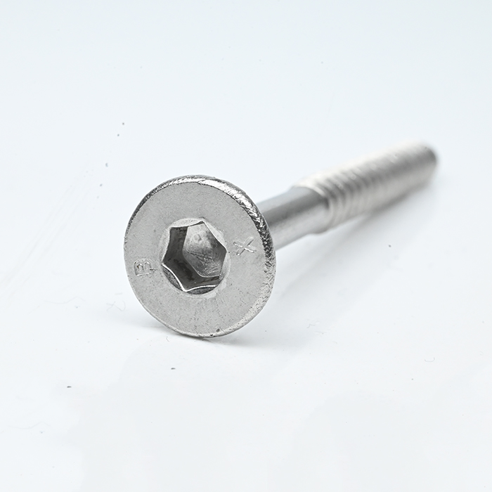 Conector hexagonal con cabeza de corneta SUS316 con tornillo para madera de 4 nervaduras 14#-10*75