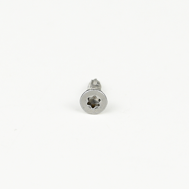 SUS316 Torx de cabeza plana doble con tornillo para aglomerado de 6 nervaduras T-17 M3-1.35*12