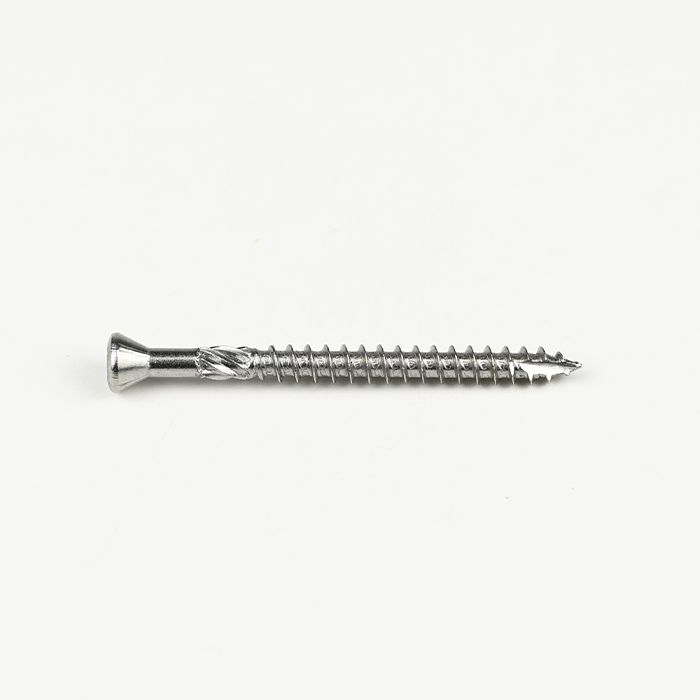 SUS304 Torx de cabeza ovalada con tornillo para aglomerado de 4 nervaduras T-17 5.0-2.2X60