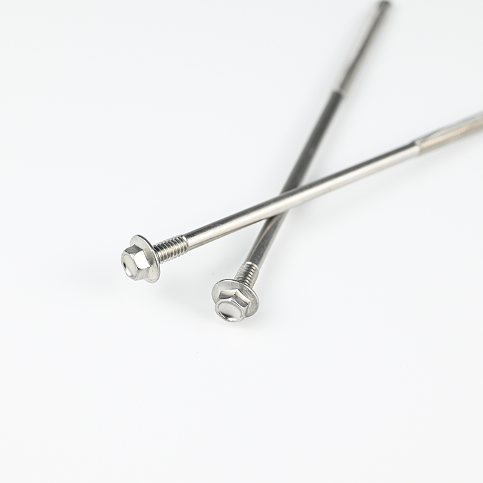 Tornillo autoperforante con arandela hexagonal SUS410 con doble rosca ST5.5-24*150