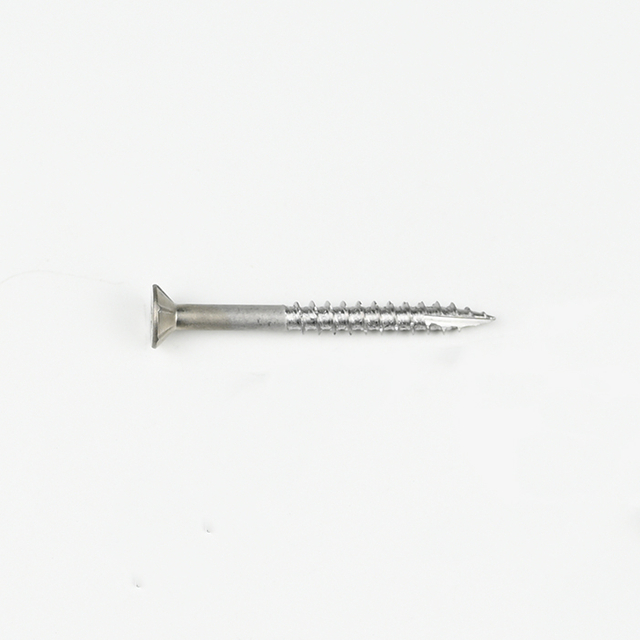 SUS410 Pozi de cabeza plana con tornillo para aglomerado de 6 nervaduras T-17 5.0-2.2*50
