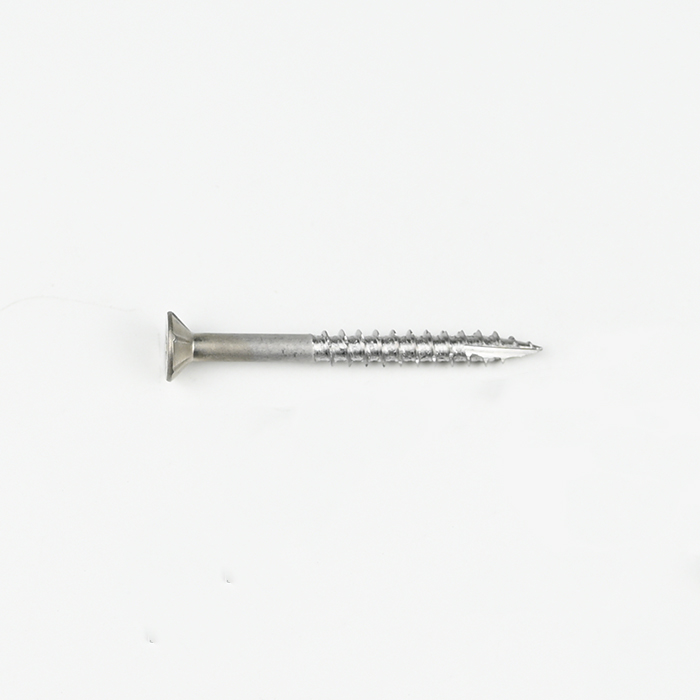 SUS410 Pozi de cabeza plana con tornillo para aglomerado de 6 nervaduras T-17 5.0-2.2*50