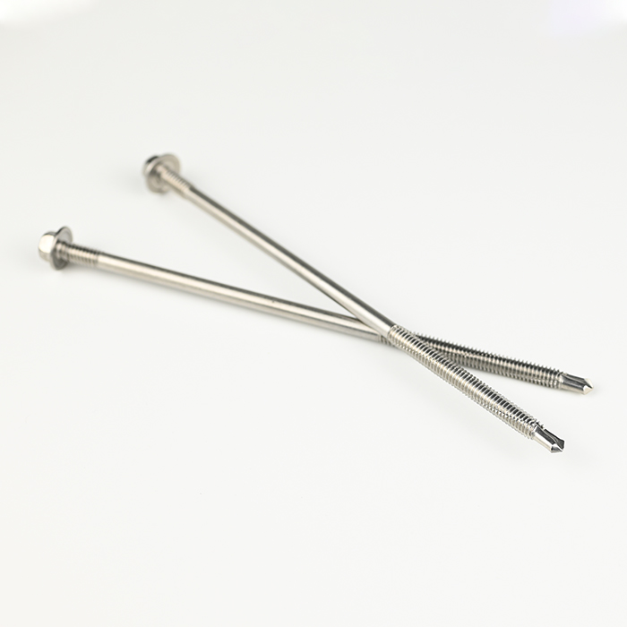Tornillo autoperforante con arandela hexagonal SUS410 con doble rosca ST5.5-24*150