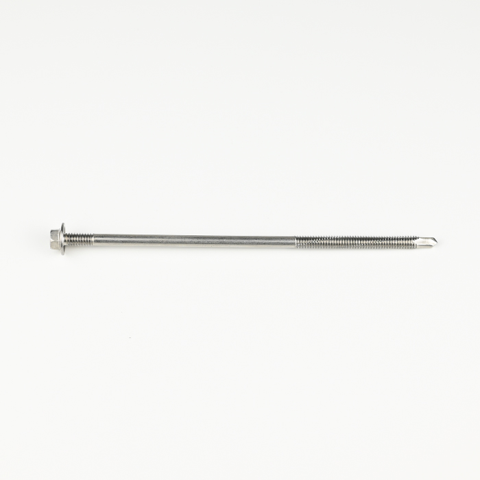 Tornillo autoperforante con arandela hexagonal SUS410 con doble rosca ST5.5-24*150