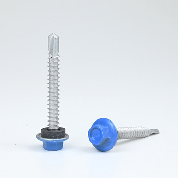 Tornillo autorroscante ST5.5-14*45 de la perforación del uno mismo de la cabeza del reborde del hex. SUS410