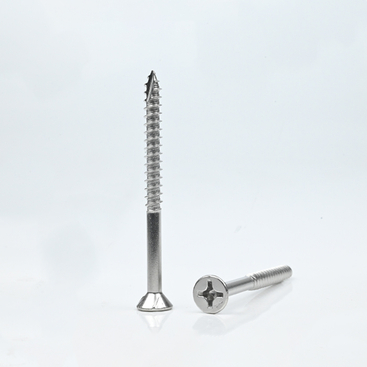 SUS316 Phillips de cabeza plana con tornillo para madera de 3 nervaduras 12#-11*70
