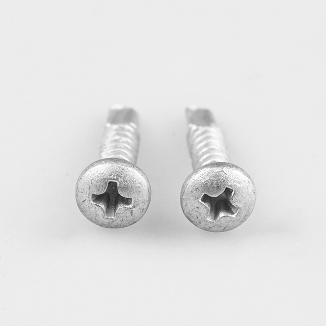 Tornillo autoperforante bimetálico de cabeza plana de acero inoxidable 304 ST4.2-18*19