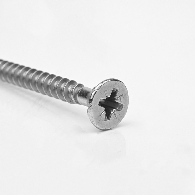 SUS316 Cabeza avellanada doble Pozi con tornillo de aglomerado de 6 costillas T-17 M5-2.2*70